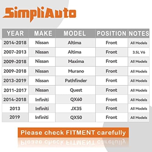 Simpliauto רכזת גלגלים קדמית יחידה החלפת מיסב לניסן אלטימה 07-18 / מקסימה 2009-18 / מוראנו 2009-18 / Pathfinder 13-19