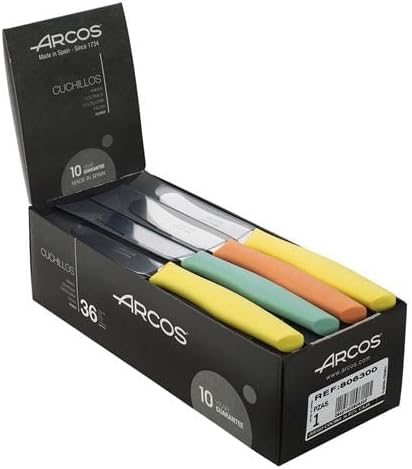 סדרת Arcos Nova - סט סכין חמאה 36 חתיכות - להב ניטרום נירוסטה 3 - ידית פוליפרופילן בשלושה צבעים