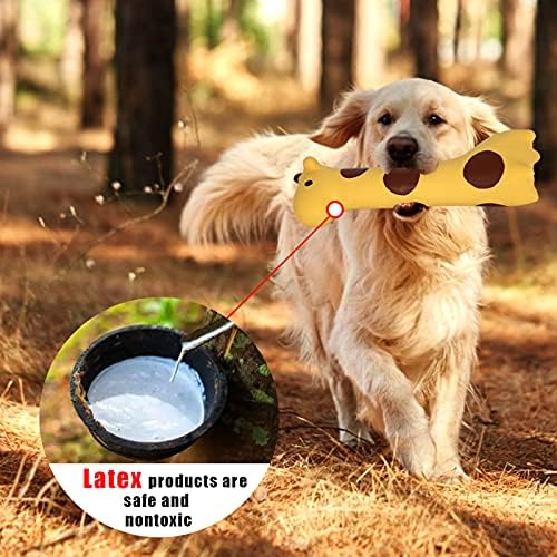 צעצוע חריק של כלב פטיו ג'ירפה - צעצוע לעיסה של כלב לטקס רך - צעצוע כלב ג'ירפה לגורים, כלבים קטנים, בינוניים