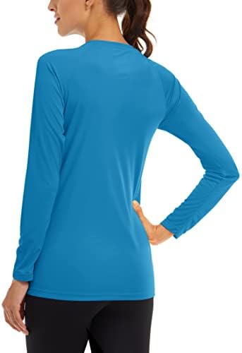 חולצת הגנה מפני טאקוואסן לשמש UPF 50+ טיולי שרוול ארוך ריצה ספורט אימון שומרי פריחה