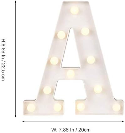 LED ODISTAR הדליק מכתבי מרק, מכתב שלט המופעל על סוללה 26 אלף -בית עם אורות למעורבות חתונה למסיבות יום הולדת