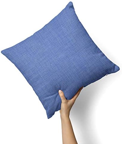 IIROV DEEP BLUE JEAN דפוס בד - עיצוב בית דקורטיבי בהתאמה אישית מכסה כרית כרית מקורה או חיצוני פלוס כרית לספה, מיטה או ספה