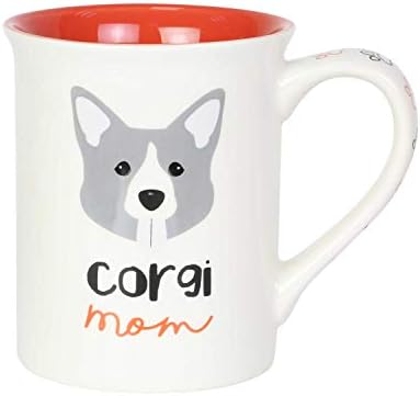 Enesco שמנו הוא ספל קפה של Mud Corgi Dog Mom, ספירה אחת, רב צבעוני