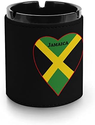 דגל ג'מייקה סיגריות עור עגולות של ג'מייקה מגש אפר שולחני מעשנים סט מעשנים סט מתנה
