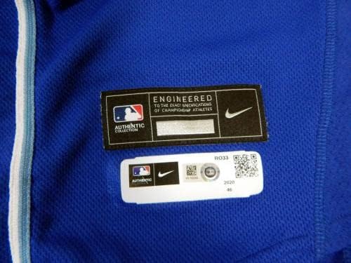 2020 קנזס סיטי רויאלס מייקל פרנקו 7 משחק הונפק קופה משומשת ג'רזי כחול DG P 0 - משחק משומש גופיות MLB