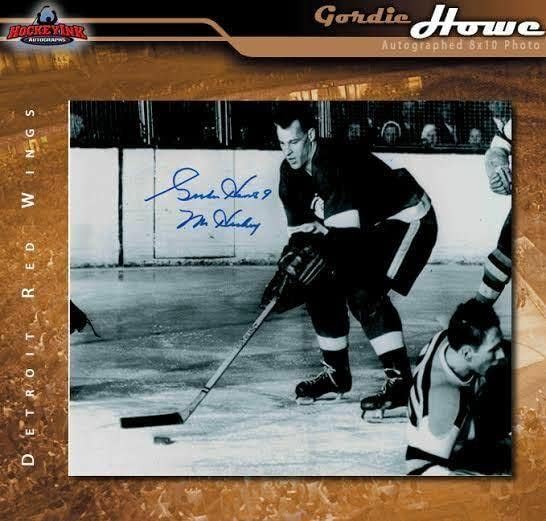 Gordie Howe חתום וכתוב דטרויט כנפיים אדומות 8 x 10 צילום -70247 - תמונות NHL עם חתימה