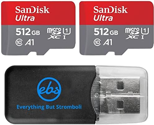 סנדיסק אולטרה 512 ג ' יגה-בייט כרטיס זיכרון מחלקה 10 צרור עם הכל חוץ מקורא כרטיסי זיכרון של סטרומבולי