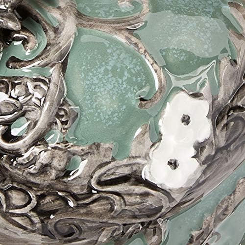 Erniterty Blue Sky Ceramic Ceramic Dragon Ceepot, 10 x 7 x 7, ירוק