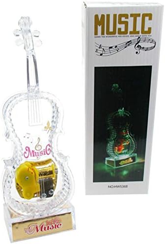 Qxmall K9 PVC מצופה זהב ציפוי ספירלה קופסת מוזיקה לגיטרה גיטרה יום הולדת מתנה לחג המולד