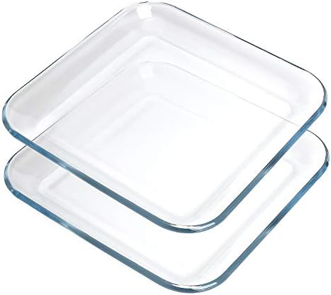 סט צלחות זכוכית של פויו תנור פויו, צלחות סלט צלחות פאי עוגה של צלחות צלחות עוגה - קוטר 10 אינץ '. קוטר 10