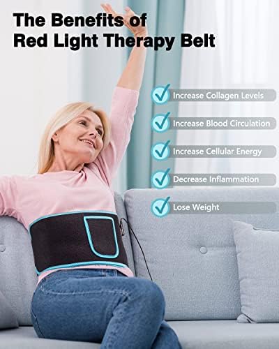 חגורת טיפול באור אדום - קרוב לטיפול באור אינפרא אדום וטיפול באור אדום להרגעה של שרירים, דלקת, שיפור זרימת הדם - טיפול