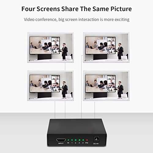 1 ב -4 מפצל, 1x4 מתאם Switcher Full HD 4K, תיבת התצוגה של המפיץ, עבור, עבור, עבור ps3, עבור, עבור מקרנים
