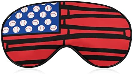 דגל בייסבול אמריקאי מסכת עיניים שינה רכה צל מצחיק צל עיניים כיסוי עיניים מכוסה מסכת שינה לנסיעה