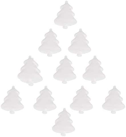 STOBOK 20 יחידות DIY קצף עץ חג המולד עץ לבן לא גמור עץ חג המולד עץ תלייה לקישוט לדוגמנות סידור פרחי מלאכה חג המולד