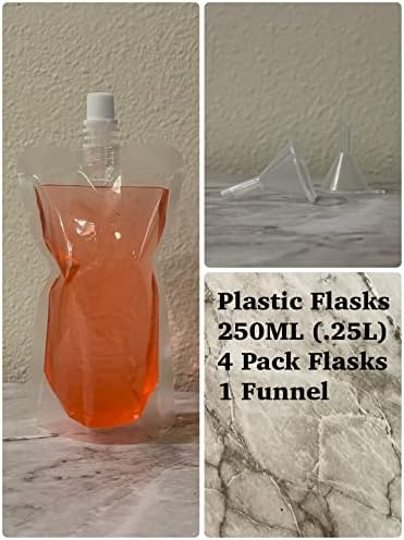 צלוחיות פלסטיק של 250 מל עם משפך