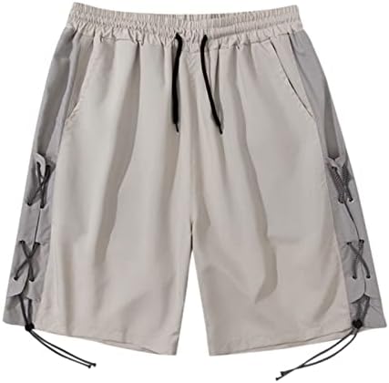 מכנסיים קצרים עם כיסים לגברים גברים קיץ מכנסיים גומייה רופף מוצק צבע מזדמן ספורט ריצה מכנסיים קצרים קיר דואר