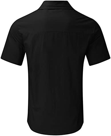 ZDDO 2022 חולצות גברים חדשות כפתור שרוול קצר למטה חולצה היפי פונה
