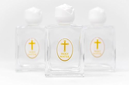 3 בקבוקי מים קדושים מלאים בלורד מבורך מים קדושים וכרטיס תפילה של לורדס