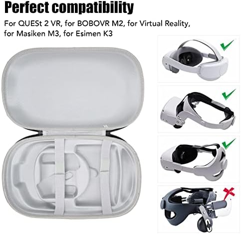 מארז אוזניות VR, מארז גירוי VR הגנה אטום למים, מארז אוזניות קל משקל עבור אוזניות משחקי Oculus Quest 2 VR ואביזרים