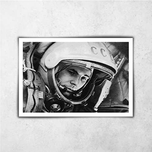 פוסטר יורי גגרין, איש ראשון בחלל סובייטי קוסמונאוט יורי גגרין וינטג