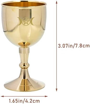 4 יחידות זהב סגנון גביע בית נחושת טכס שתיית שולחן עבודה כוסות קישוט מזמין דתי בודהיזם קישוטי פליז עדין מקדש כוס דקורטיבי