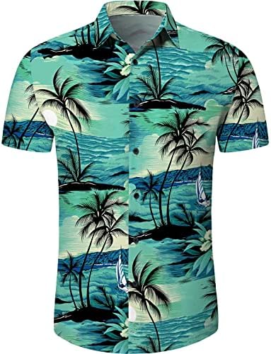 חולצה הוואי של אייינו גברים שרוולים קצרים