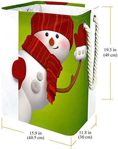 חג המולד שלג 300 אוקספורד עמיד למים בגדי סל גדול כביסה סל עבור שמיכות בגדי צעצועי בחדר שינה