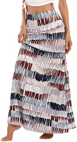 חצאית נשים צבעי נוחות 2022 בגדים אופנה כותנה מקסי ארוך גרפיקה בוהמיית חותכת חצאית קו לנשים N1 N1