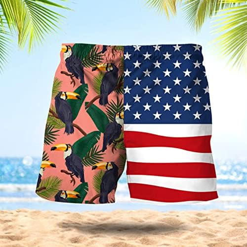 קיץ גברים של ספורט מכנסיים גברים של אביב קיץ מקרית מכנסיים מכנסיים דגל מודפס טלאי ספורט חוף דגל