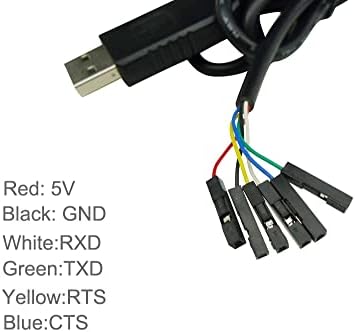 FERWOOH USB ל- TTL מתאם כבלים סידורי FTDI CHIPSE