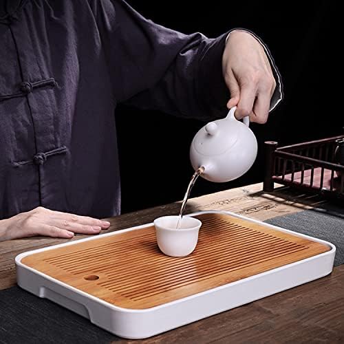 מגש תה גונגפו סיני בגודל 11 אינץ 'עם אחסון מים לסין קונגפו
