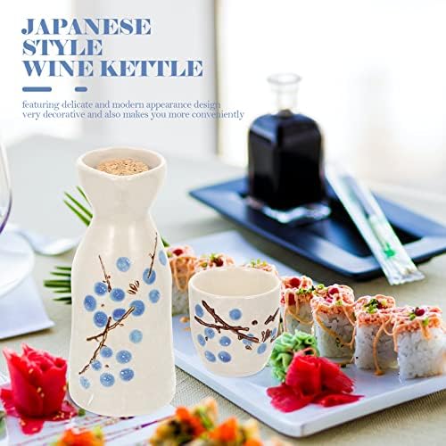 כלים סט כלים סט קרמיקה סט קרמיקה סט יפני SAKE בקבוק 1 סט קרמיקה כוסות סיר עדין כוסות בסגנון יפני קומקום