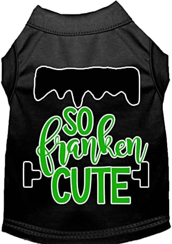 אז חולצת כלבים של פרנקן חמודה מסך חמודה SM ירוק