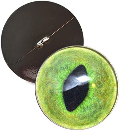 עיצובים של חרוזים של מייגן חרוזים חיוורים כפתור חתול ירוק בהיר עיניים תפורות 10 ממ - 30 ממ שקעים עם לולאות ממולאות