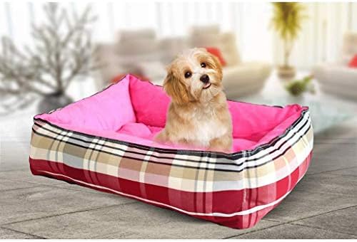 מיטת מחיות מחמד של Mmawn לכלבים, דפסת כפה רכה והדפסת חיות מחמד ספה עמידה במים עם נשלפים וניתנים לכביסה