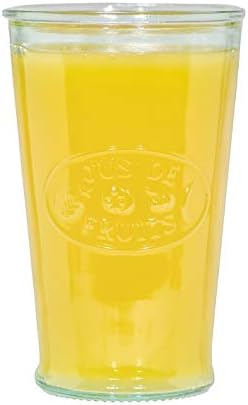 בית אמיצ ' י זכוכית מיץ ירוקה ממוחזרת איטלקית, 11 אונקיות, סט של 6