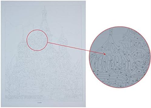 QGHZSCS צבע לפי מספרים ציור דיגיטלי DIY לוטוס ירח לייק תמונה פרחים ציור עיצוב הבית A5