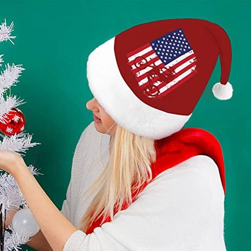 אמריקאי דגל מוטוקרוס אופני עפר חג המולד כובע סנטה כובע עבור יוניסקס מבוגרים נוחות קלאסי חג המולד כובע עבור מסיבת חג