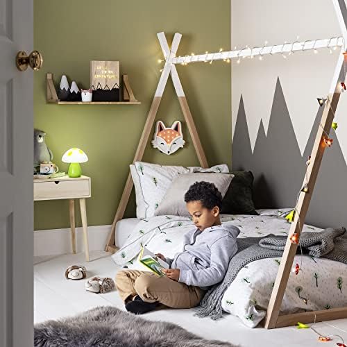 Lights4Fun, Inc. סוללת וודלנד המופעלת על ידי LED לילדים אורות מיתרים לחדר שינה