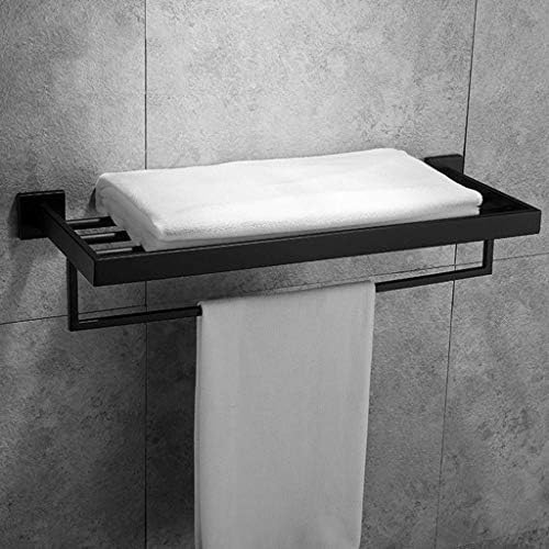 מדף אמבטיה של זצ'אן נירוסטה אמבטיה מדף מקלחת סלסול ריבוע קאדי סגנון מודרני קיר רכוב מט שחור