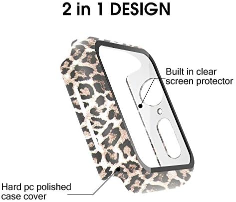 Wearlizer 2 חבילות מגן מסך מארז תואם ל- Apple Watch 40 ממ סדרה 6 SE 5 4, דקיק אולטרה-דק ליהלום כיסוי מלא מארז