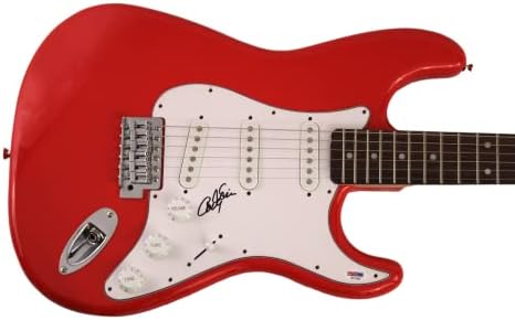 קרלי סיימון חתמה על חתימה בגודל מלא מכונית מירוץ אדומה פנדר סטרטוקסטר גיטרה חשמלית עם אימות PSA/DNA - ללא סודות, עוגות חמות,