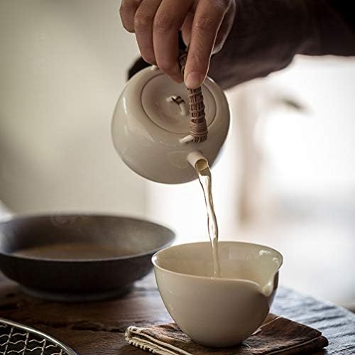 Cabilock Retro Decor Ceramic Teakote תה לבן קומקום חרסינה קומקום רטרו רטרו סינית כלי תה סיני כיריים קומקום וינטג