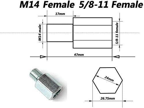 מתאם z-lion m14 חוט השינוי לחוט 5/8 -11 לטיוט מטחנות רפידות תומך