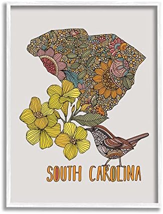 תעשיות סטופל פירטו דרום קרוליינה פרחי פרחים פרחים דפוס קיר ממוסגר, עיצוב מאת ולנטינה הרפר