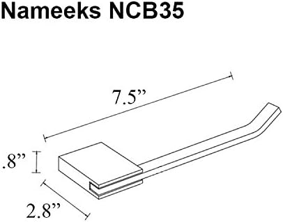 NAMEEKS NCB35 מחזיק נייר טואלט NCB, גודל אחד, כרום