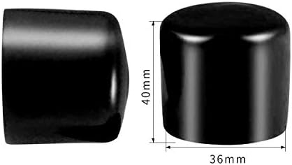 בורג חוט הגנת שרוול גומי עגול צינור בורג כובע כיסוי ידידותי לסביבה שחור 36 ממ מזהה 50 יחידות
