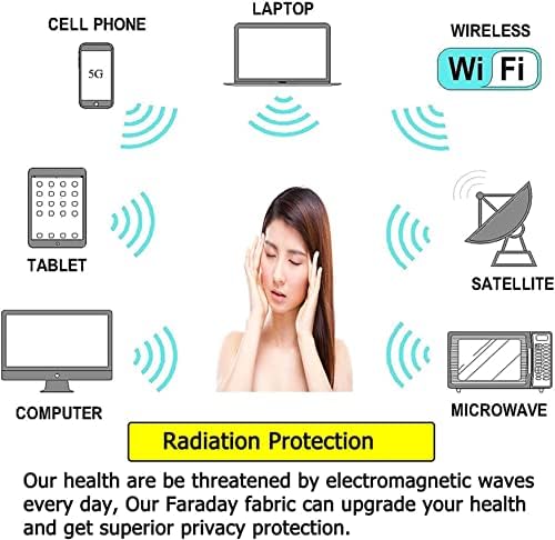 Amnool סיבי כסף טהור ארוגים מגני בד נמתחים RF אותות RF הגנה בד פרדיי לתא WiFi Bluetooth חוסם אנטי קרינה