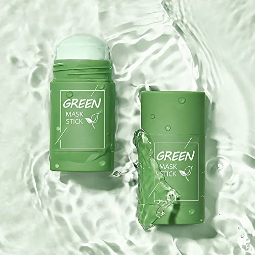 ירוק תה מסכת מקל, טיהור חימר מקל מסכת ירוק תה ניקוי מסכת פנים לחות שמן שליטה, עמוק נקי נקבוביות, חטט מסיר עם ירוק תה תמצית