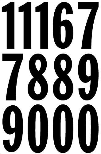 מוצרי HY-KO MM-2 דבק עצמי מספרי ויניל אותיות 1 גבוה, שחור וזהב, 107 חתיכות